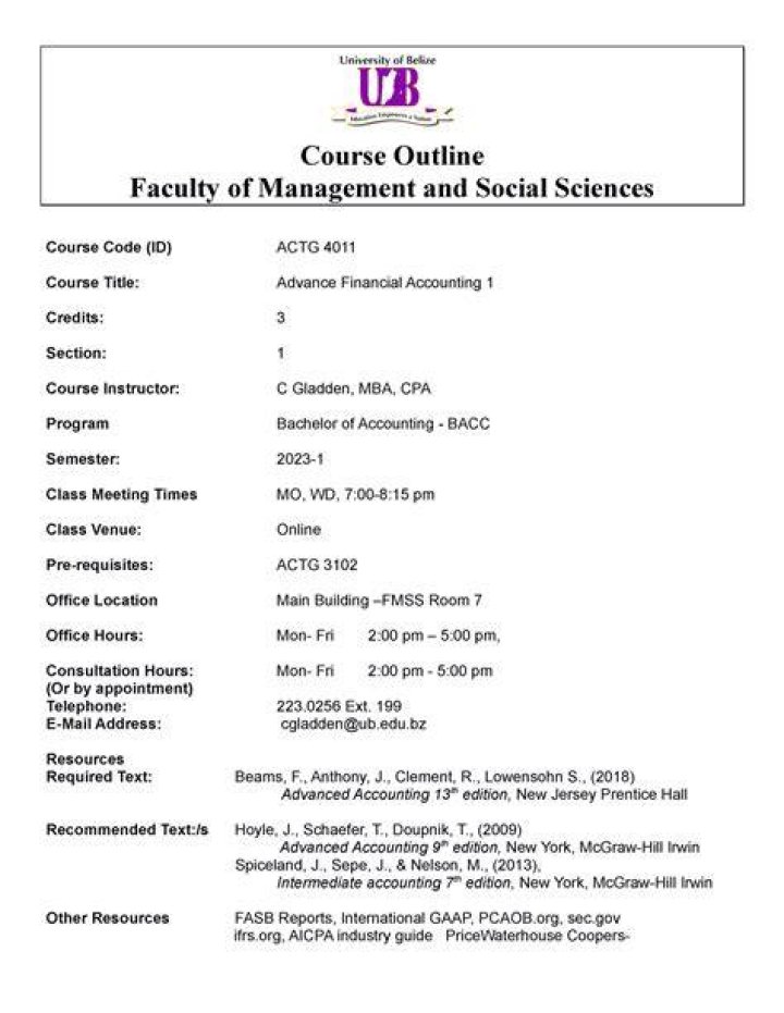 UB courses UB courses