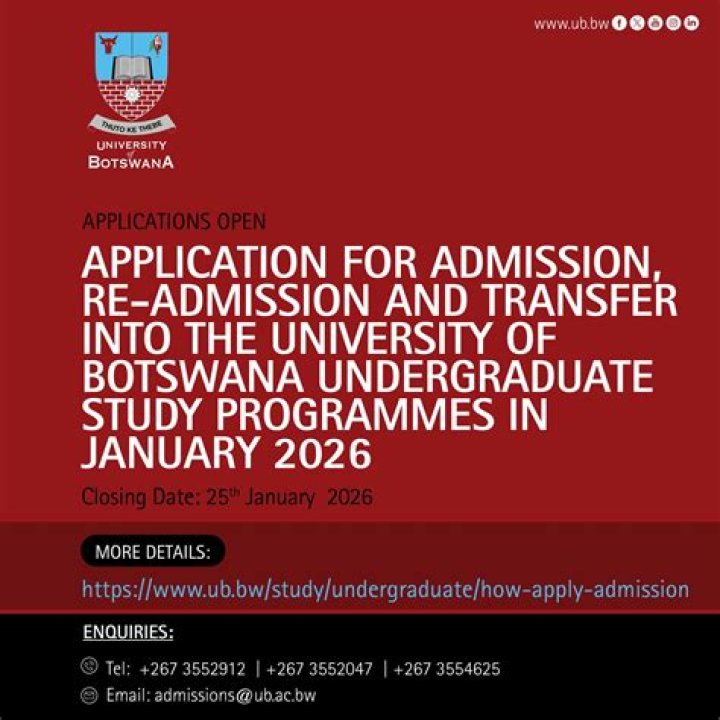 University of Botswana online application University of Botswana online application