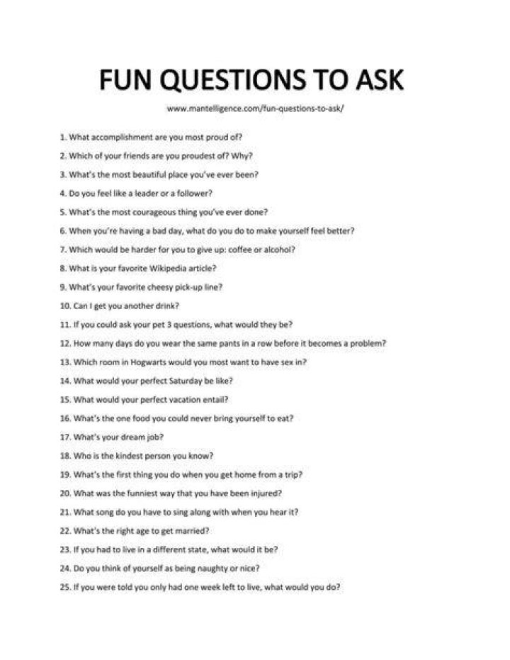 What are some fun questions? What are some fun questions?
