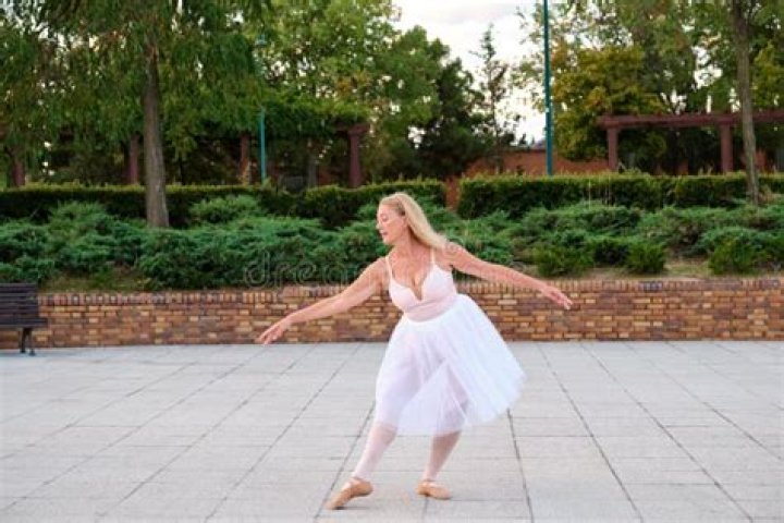 Woman dancing at park