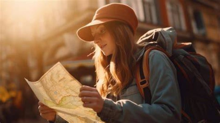 woman hiking while studying abroad