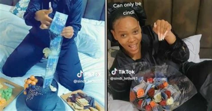 Woman pulls hundreds from her birthday cake